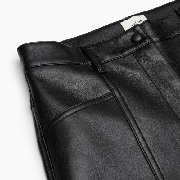 Aritzia Wilfred - Rebel Vegan Leather Pants - Black - Picture 7 of 11